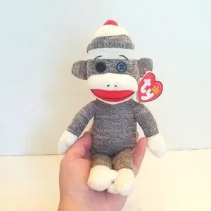 Ty Toys 2 Nwt Ty Beanie Babies Socks The Sock Monkey Plush